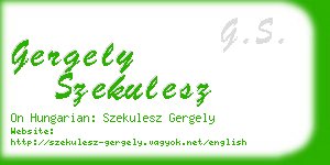 gergely szekulesz business card